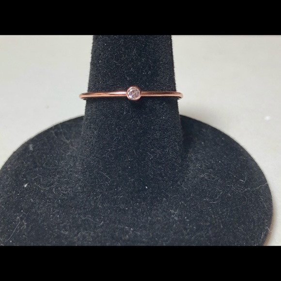 14/20 Rose-Gold Filled C. Zirconium set ring, S:7 - Picture 7 of 7